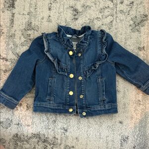 Janie and Jack Blue Ruffle Jean Jacket